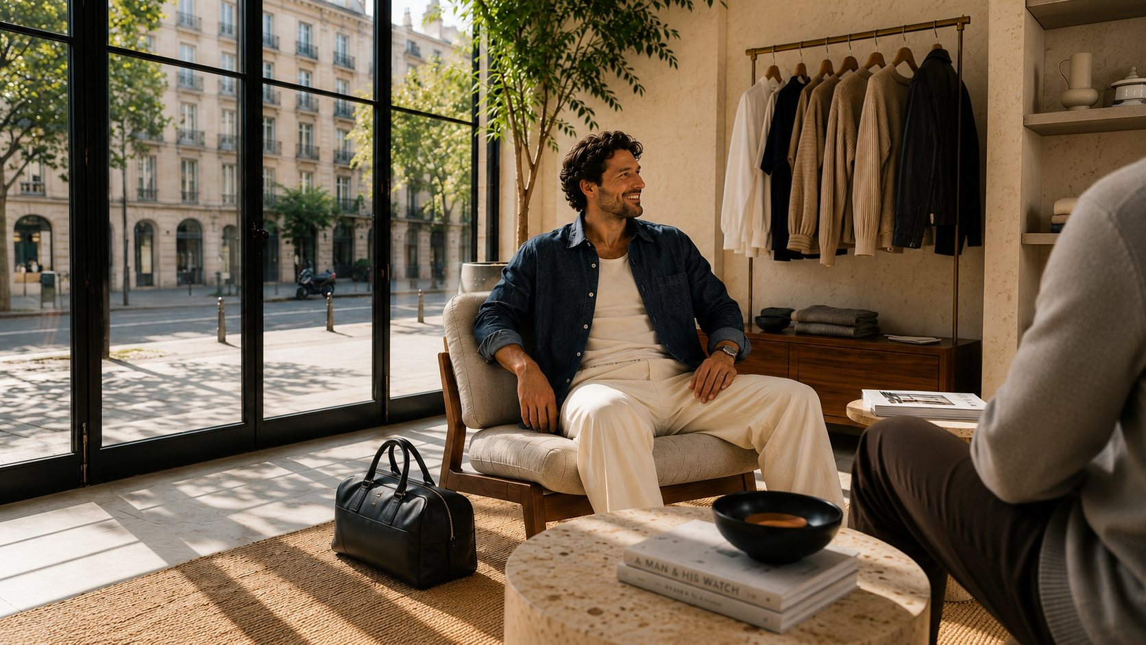 A relaxed style assessment conversation in natural light